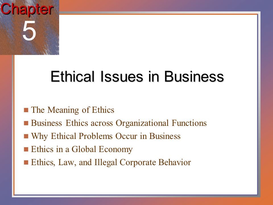 List of Ethical Issues in Business